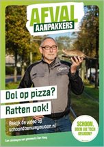 Poster Afval-aanpakkers: Dol op pizza? Ratten ook!