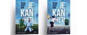 Twee posters met de tekst 'Afval in de bak - je kan het!'