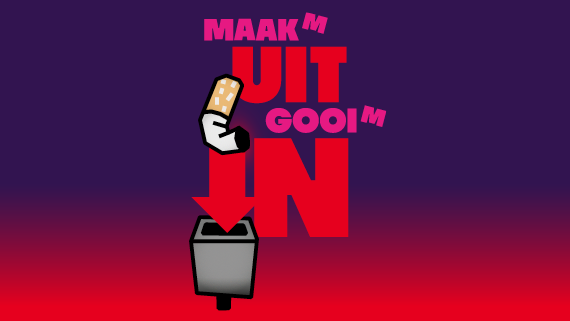 Maak 'm uit, Gooi 'm in (pijltje naar een vuilnisbakje)