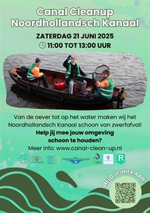 Canal Cleanup Noordhollandsch Kanaal, 21 juni 2025, 11:00-13:00.