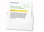 Bovenste deel van de nieuwsbrief editie december 2025 komt uit een envelop.