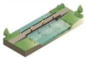 Infographic over het meten van drijvend zwerfafval op het wateroppervlak